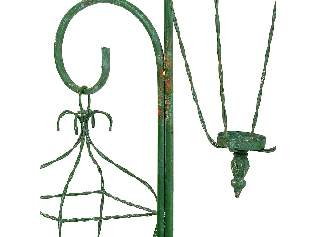 Lanternas com suporte metálico 35x31x115h cm