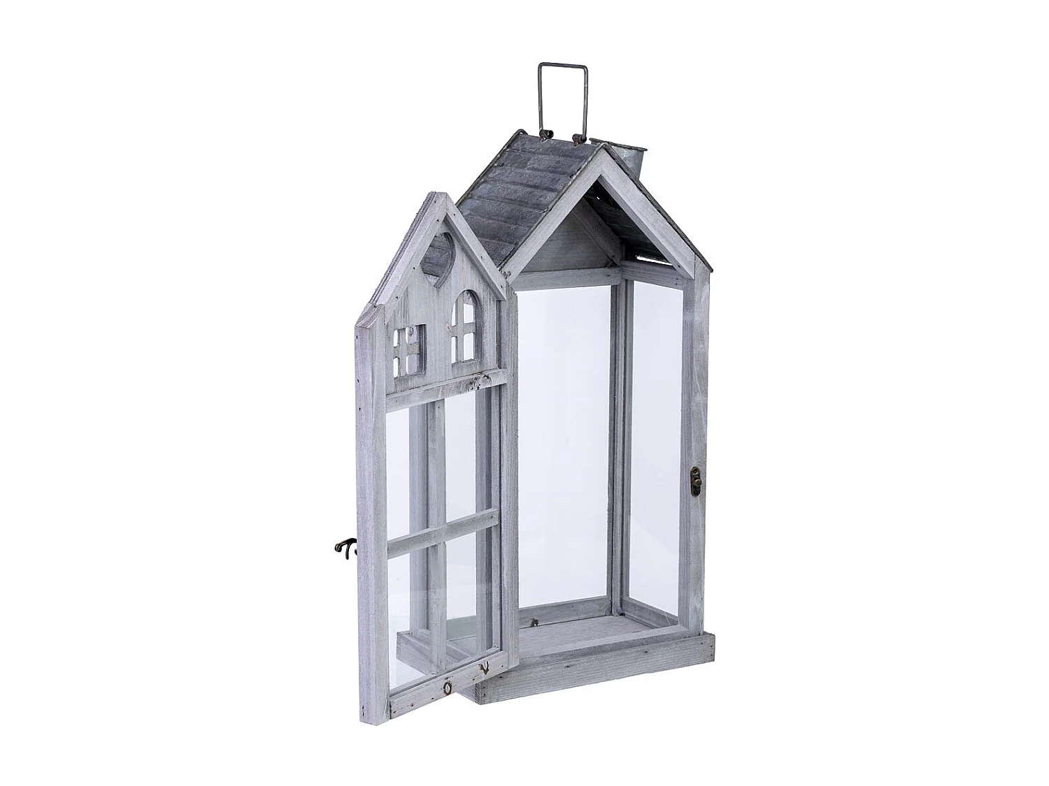 Farol de madera 25x15x53h cm