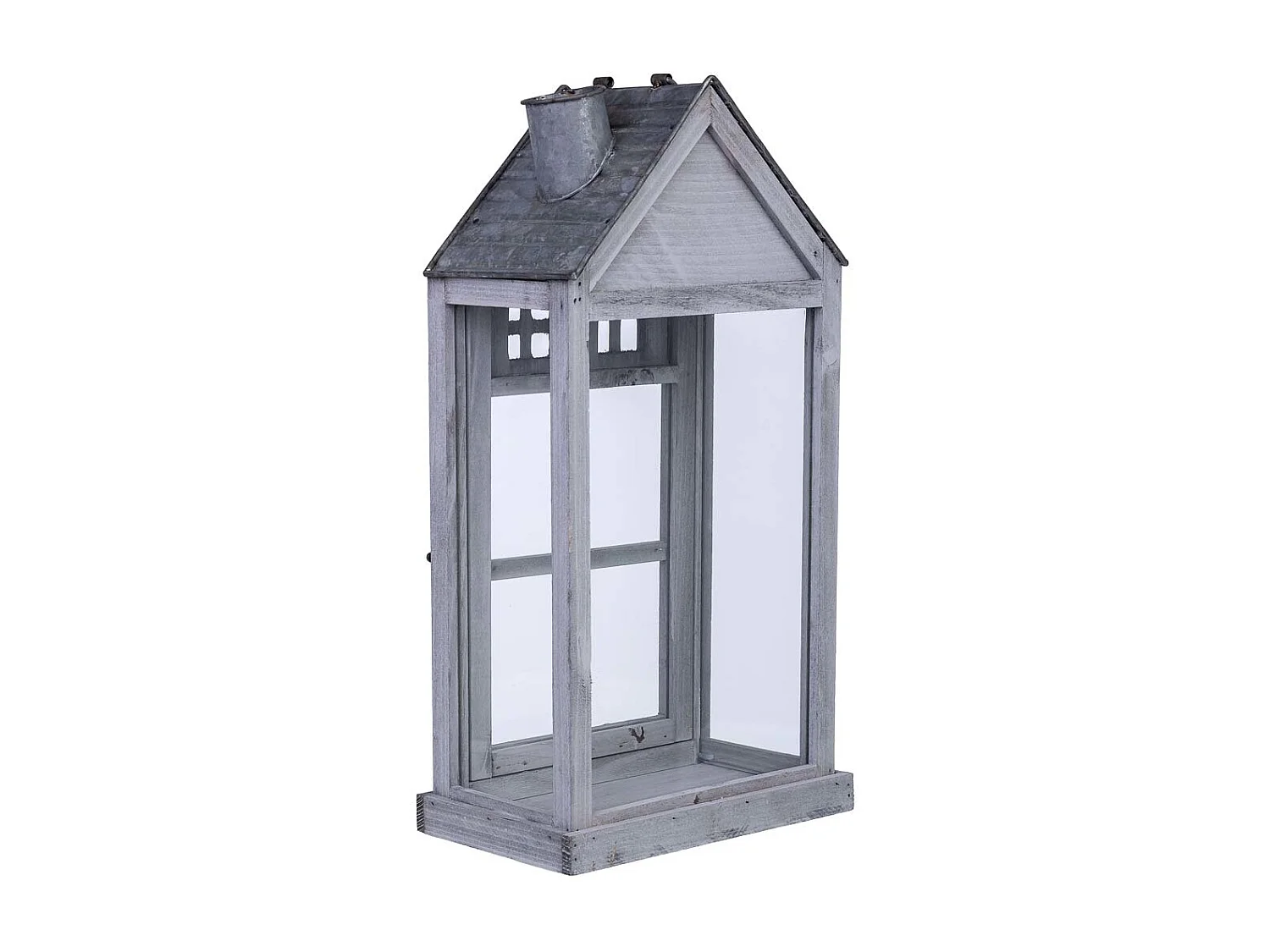 Lanterne en bois 25x15x53h cm