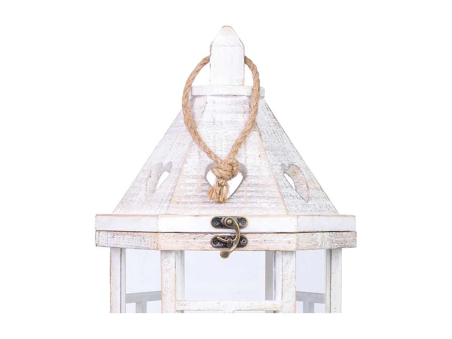 Lanterne en bois 22x22x51h cm