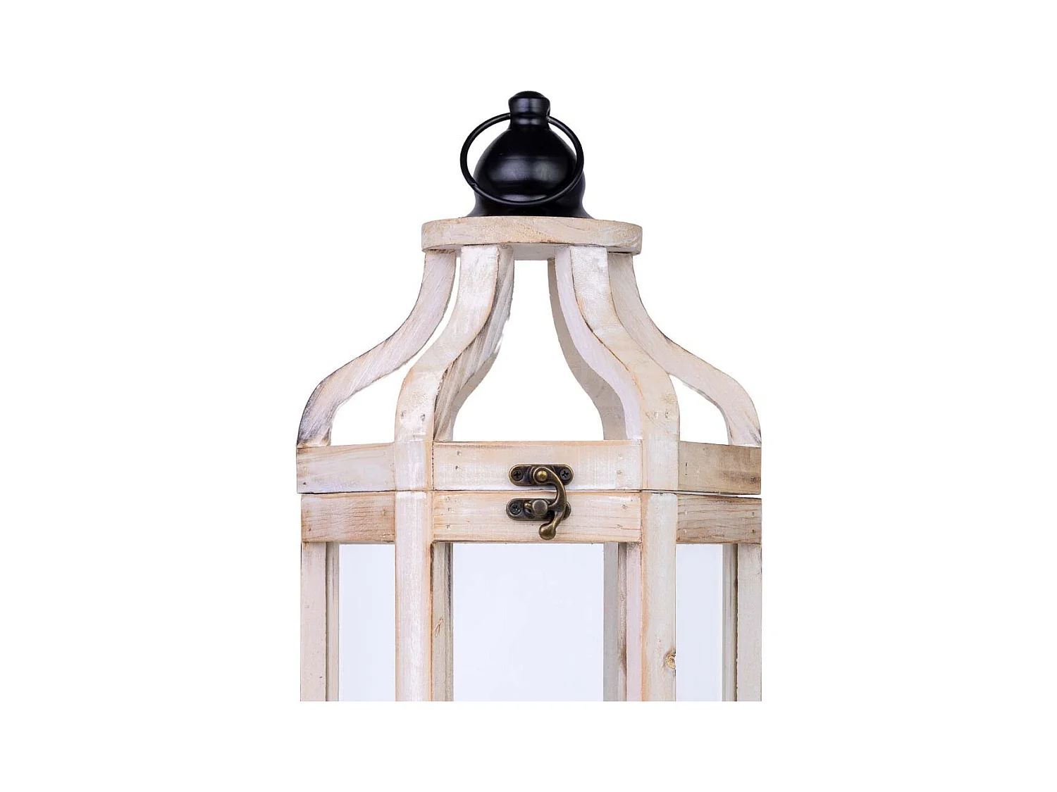 Lanterna de madeira 21x19x51h cm