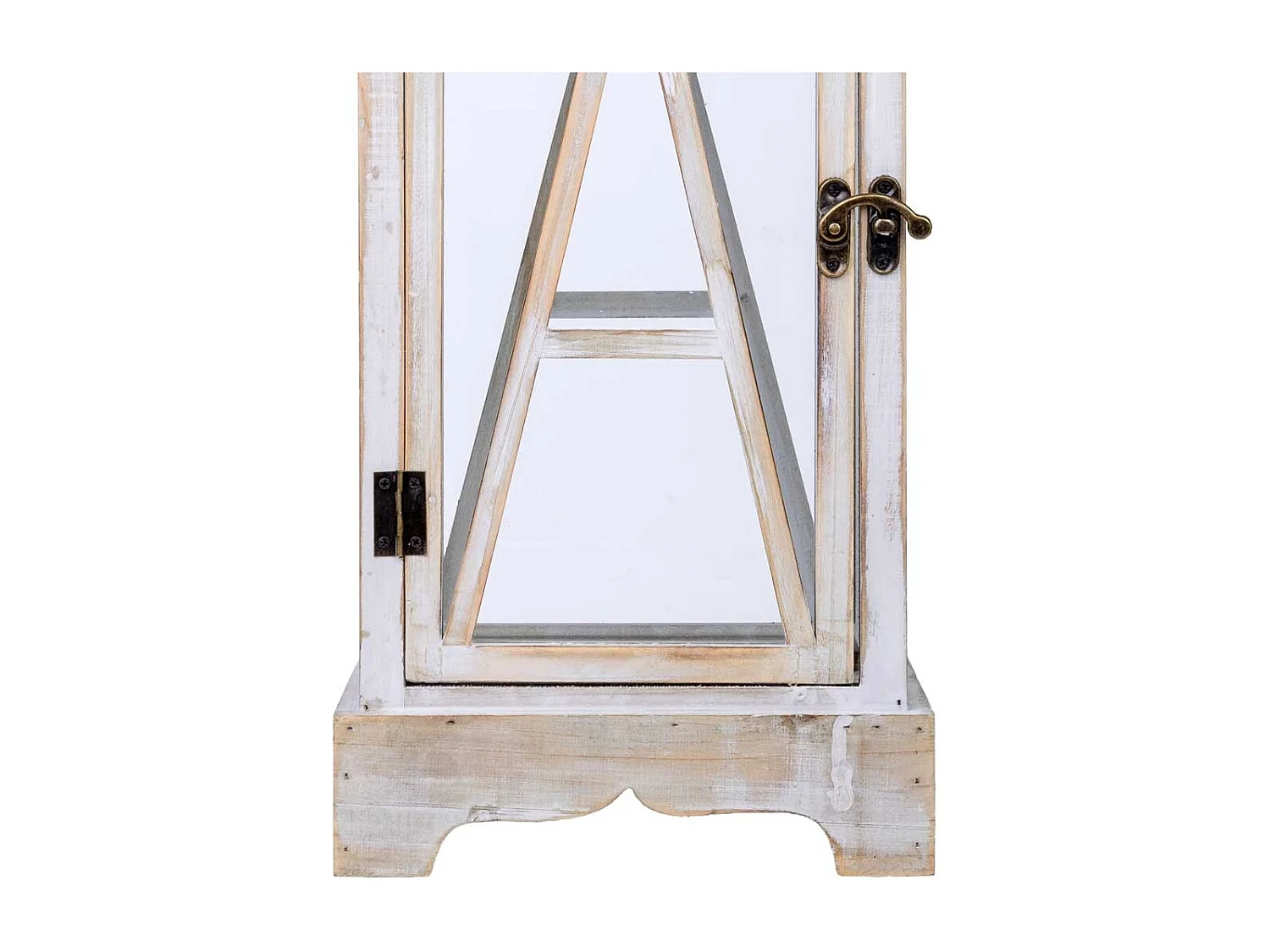 Lanterne en bois 24x24x68h cm