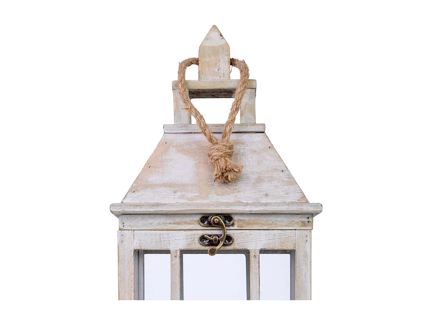 Farol de madera 24x24x57h cm