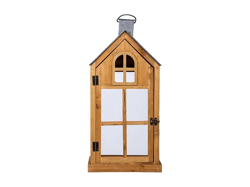 Farol de madera 25x15x53h cm