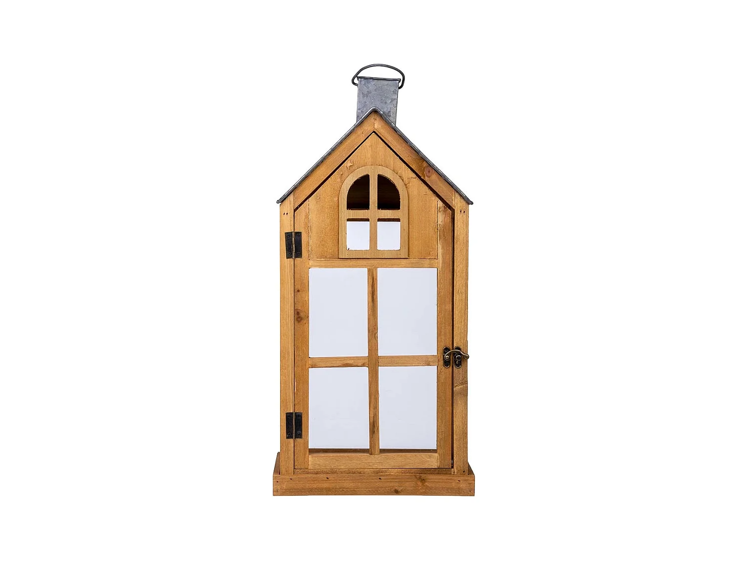 Lanterne en bois 25x15x53h cm