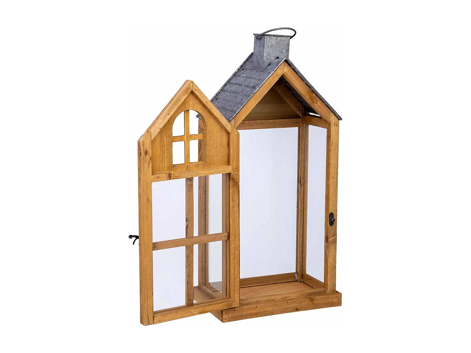 Holzlaterne 25x15x53h cm