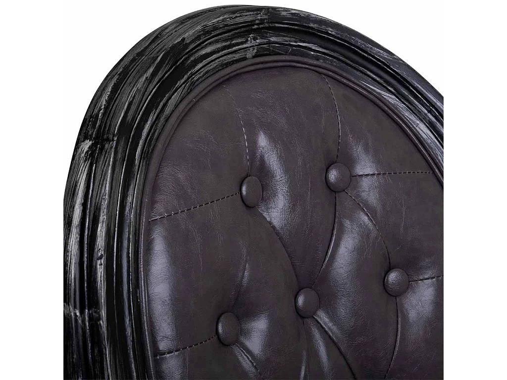 Chaise en bois tapissée noire 48x46x48/96h