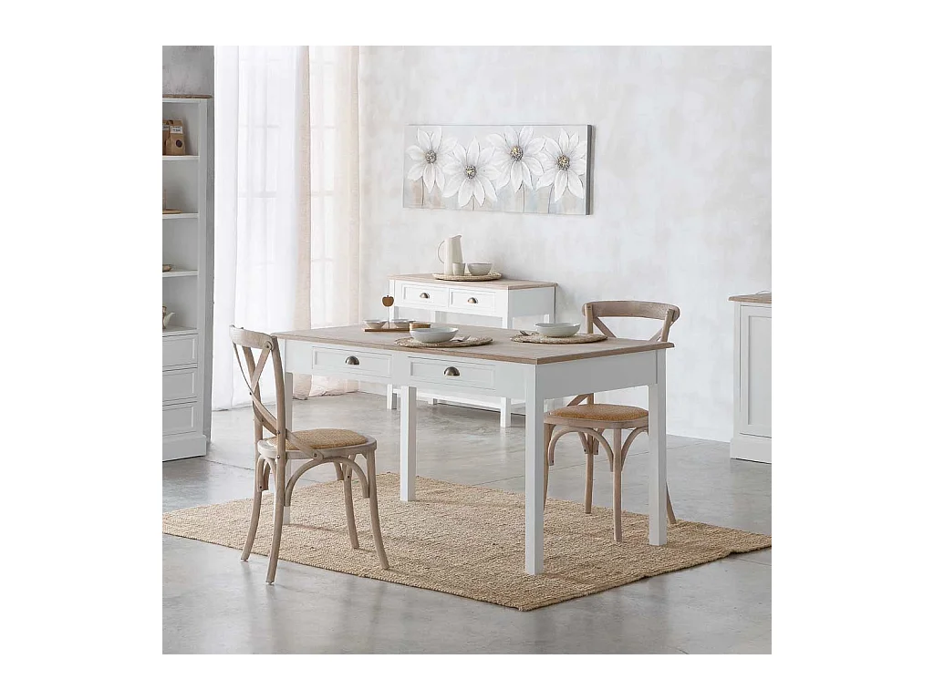 Mesa de madeira branca 150x80x78