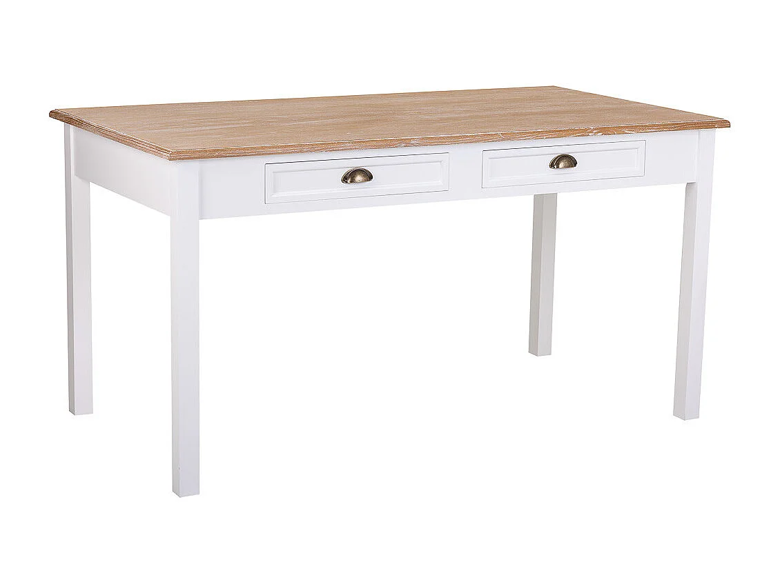 Mesa de madera blanca 150x80x78