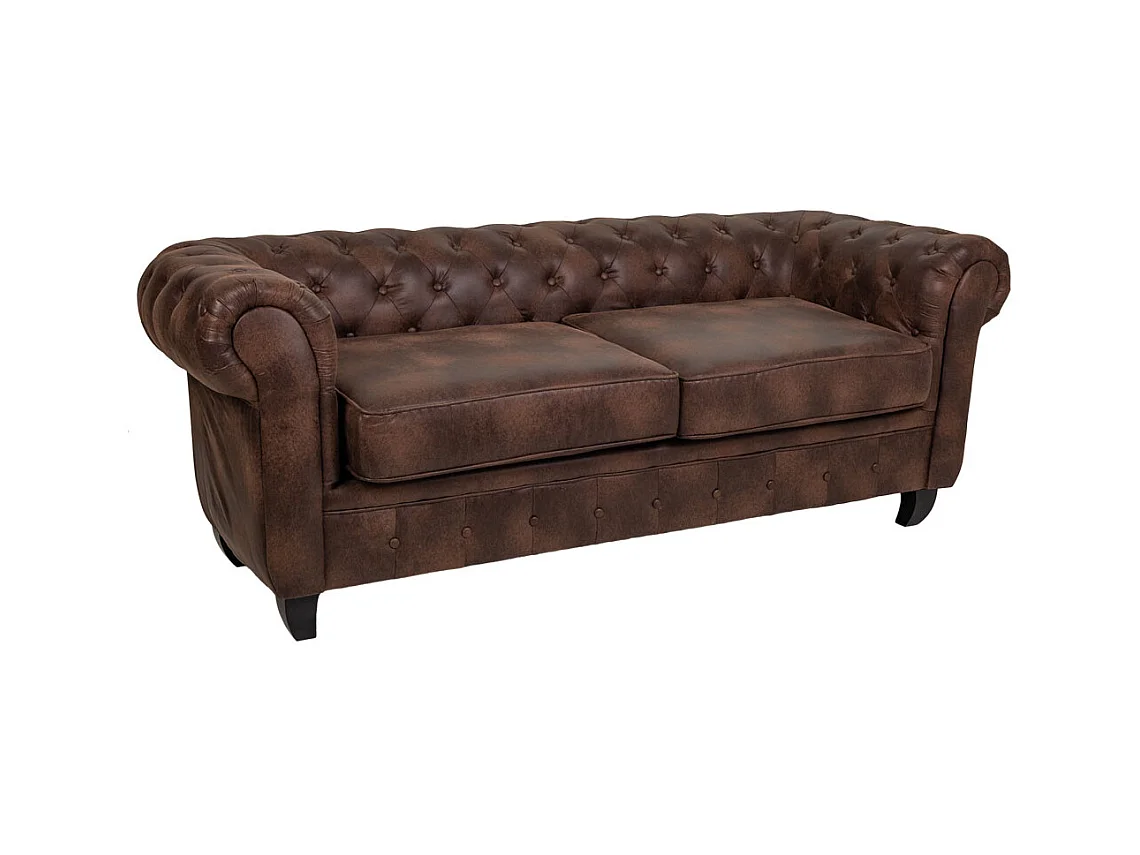Canapé marron 199x82x76h cm