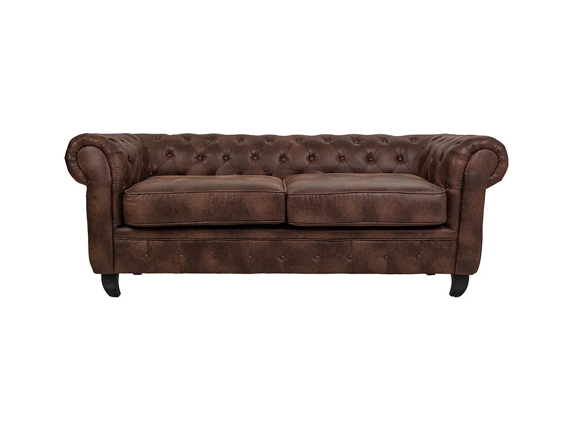 Canapé marron 199x82x76h cm