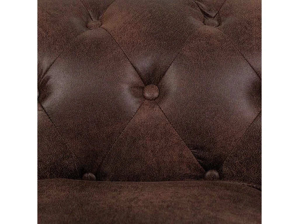 Canapé marron 199x82x76h cm