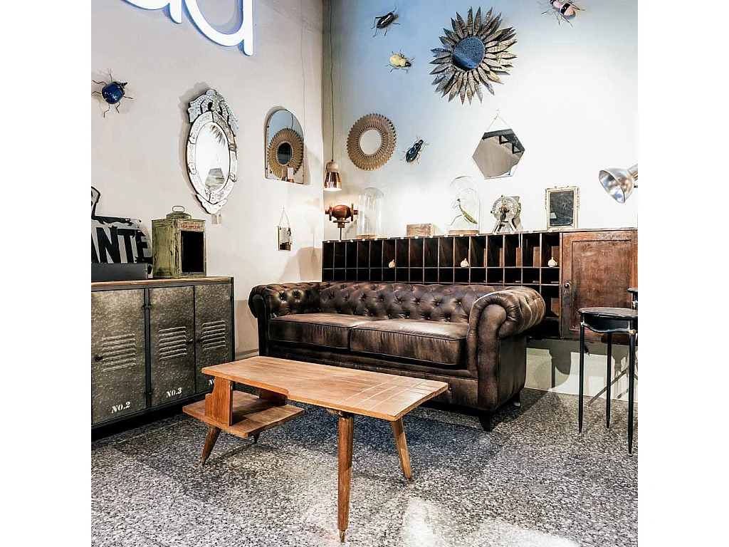 Divano marrone 199x82x76h cm