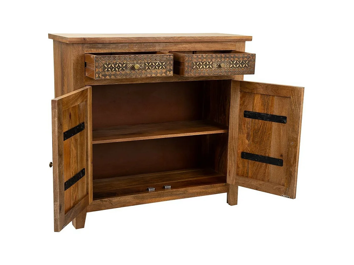 Aparador de madeira marrom 102x33x102