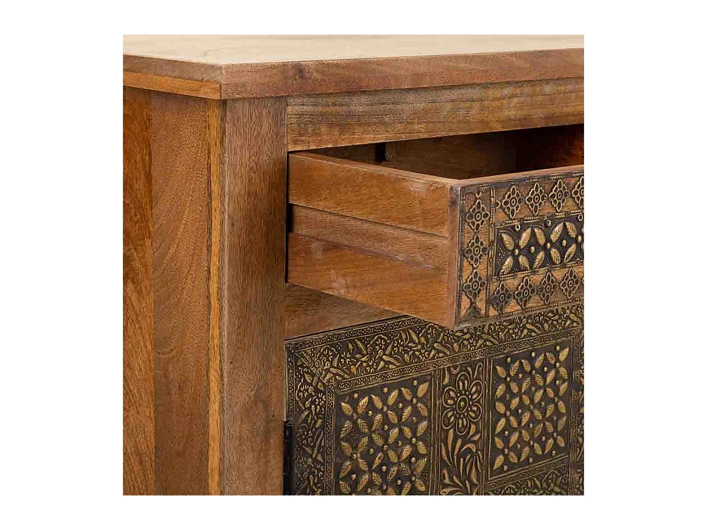 Aparador de madeira marrom 102x33x102