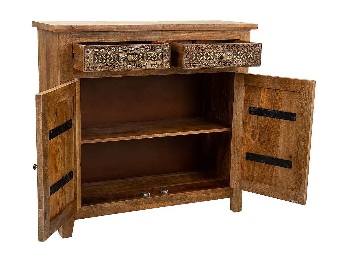 Aparador de madeira marrom 102x33x102