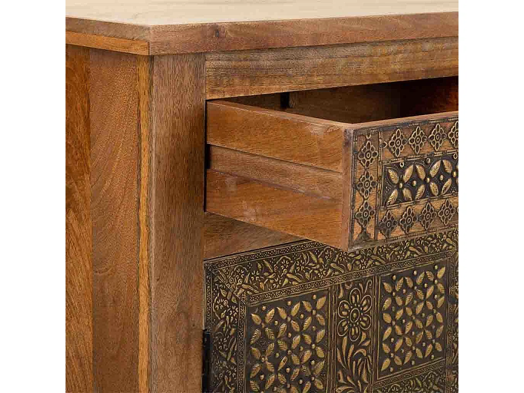 Aparador de madeira marrom 102x33x102