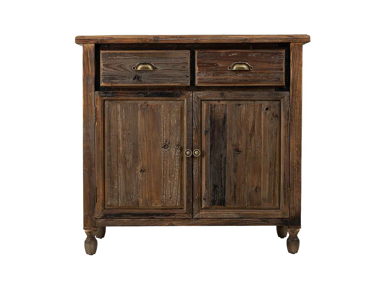 Buffet en bois avec 2 portes et 2 tiroirs 90x40x85h cm