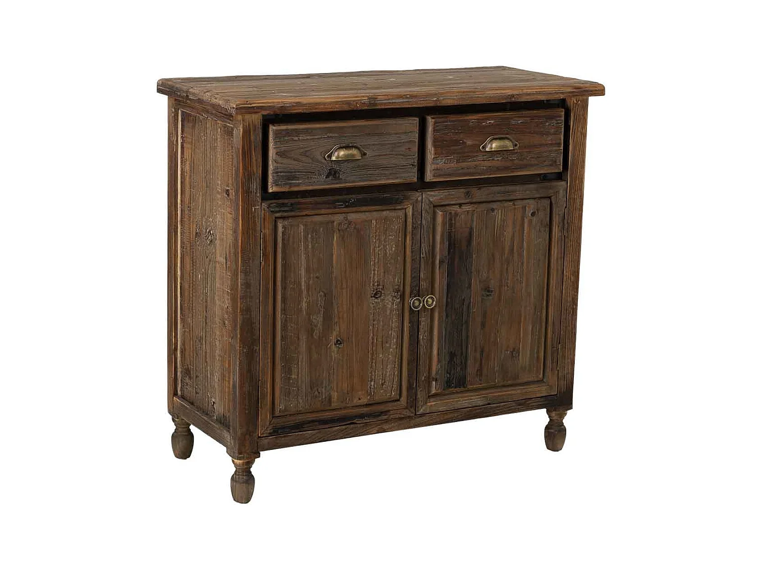 Buffet en bois avec 2 portes et 2 tiroirs 90x40x85h cm