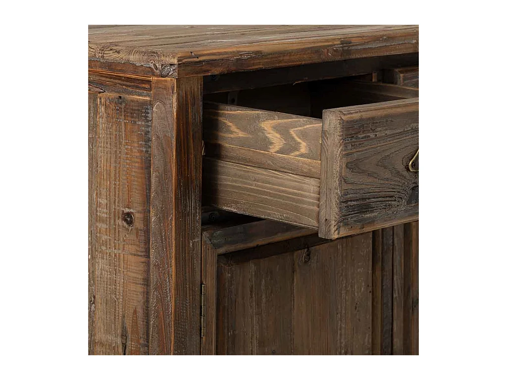 Buffet en bois avec 2 portes et 2 tiroirs 90x40x85h cm