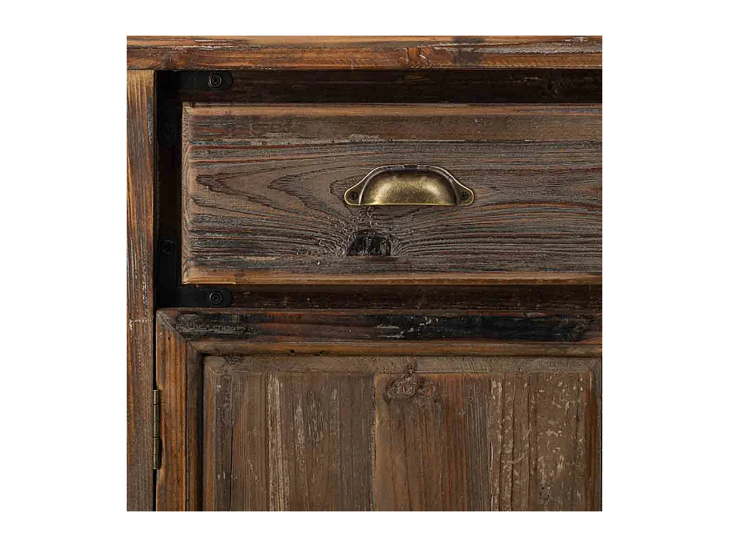 Buffet en bois avec 2 portes et 2 tiroirs 90x40x85h cm