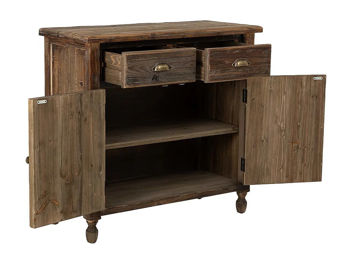 Aparador em madeira com 2 portas e 2 gavetas 90x40x85h cm