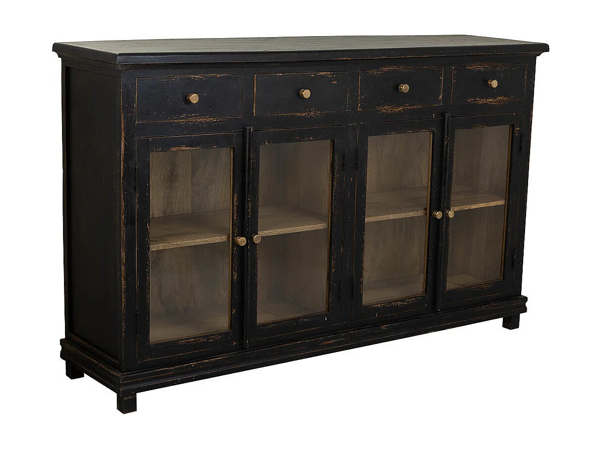Credenza in legno nero 160x40x100
