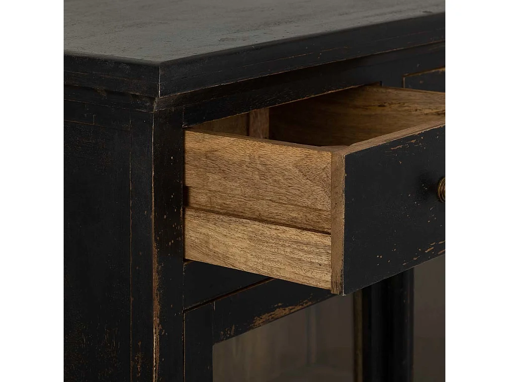 Credenza in legno nero 160x40x100