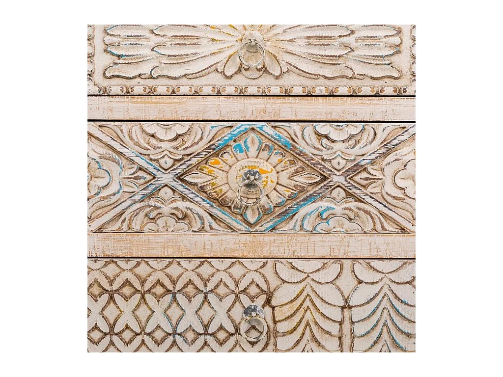 Buffet en bois sculpté 120x35x80h cm