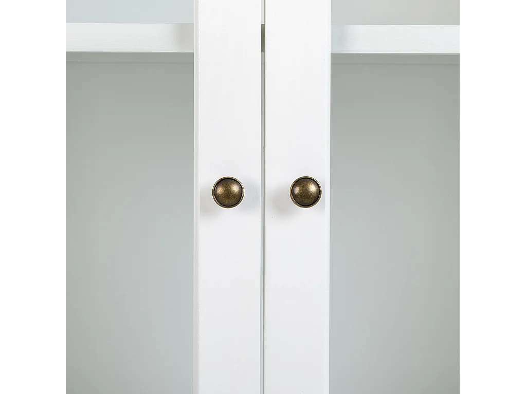 Vitrina de madera blanca 81x40x180