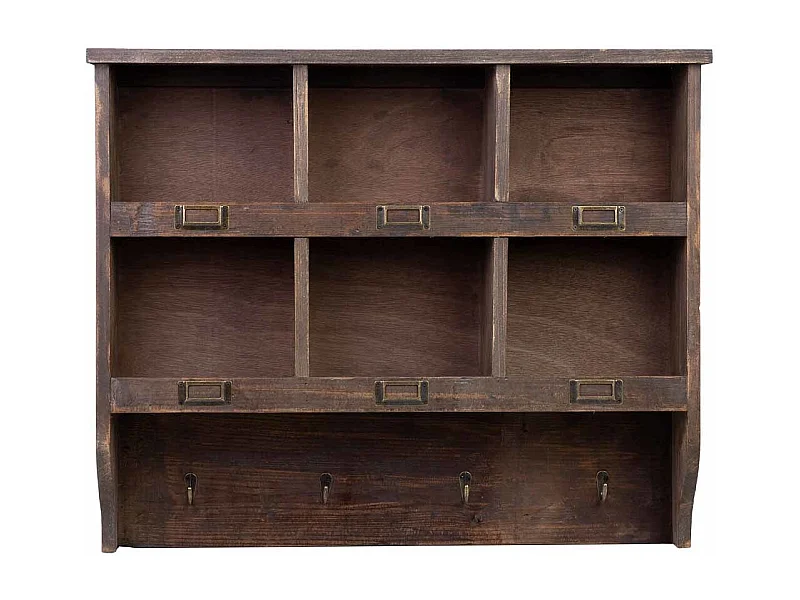 Prateleira de parede em madeira 72x15x59h cm