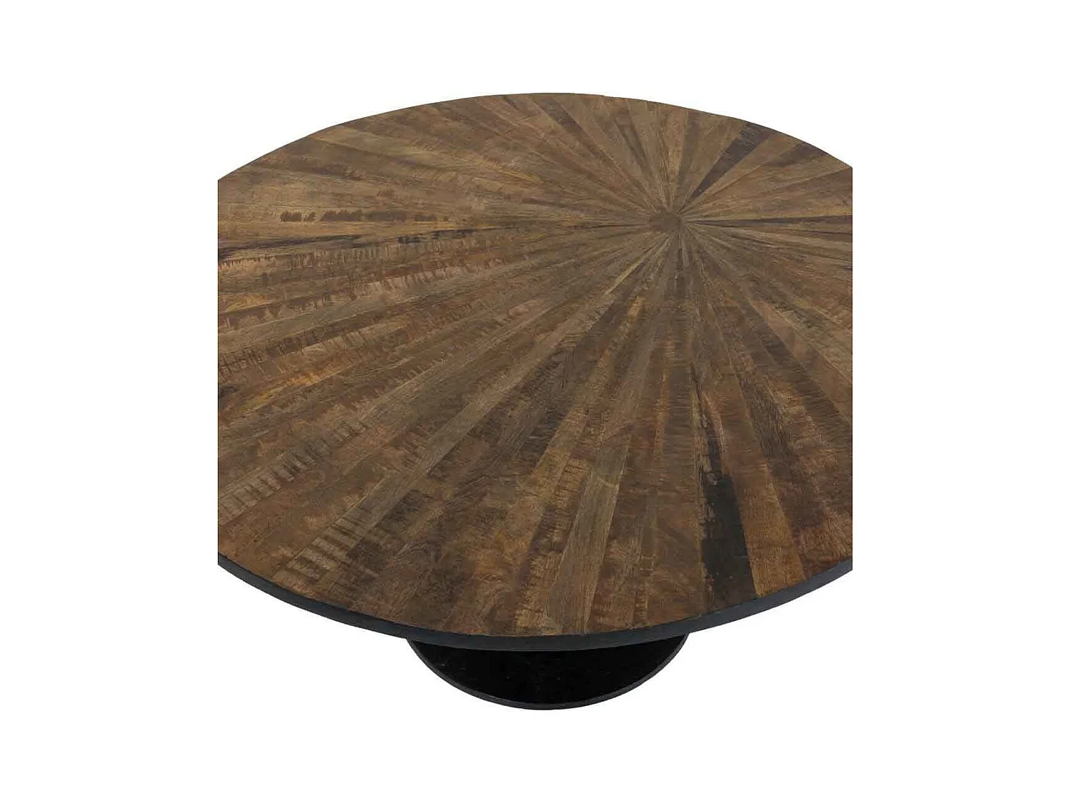 Table basse en bois et métal marron 90x90x45h