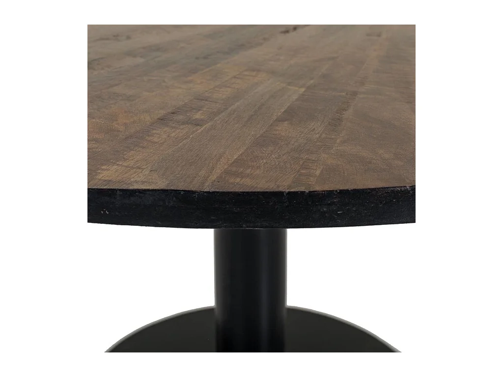 Table basse en bois et métal marron 90x90x45h