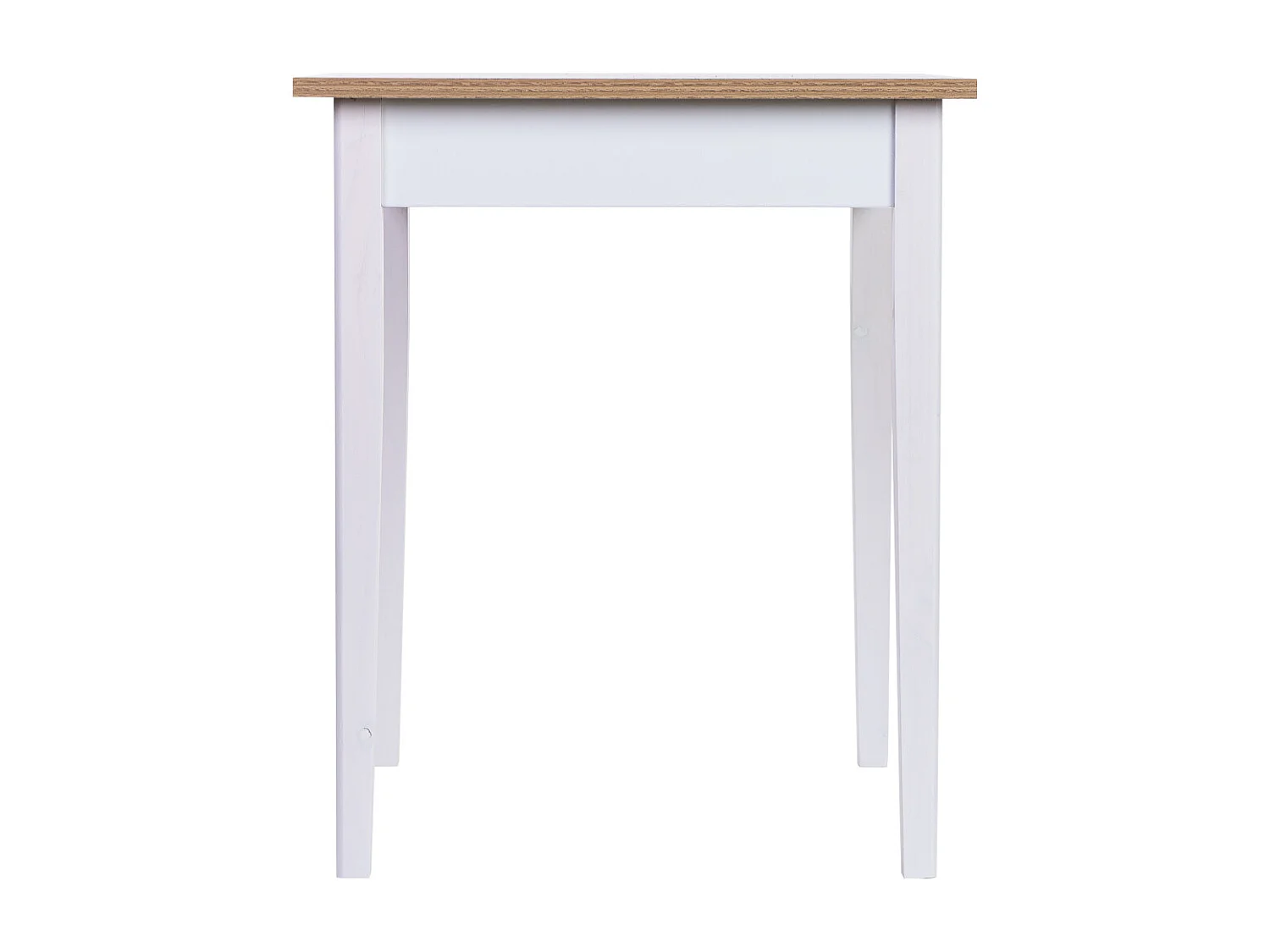 Mesa auxiliar de madera blanca 50x50x60h cm