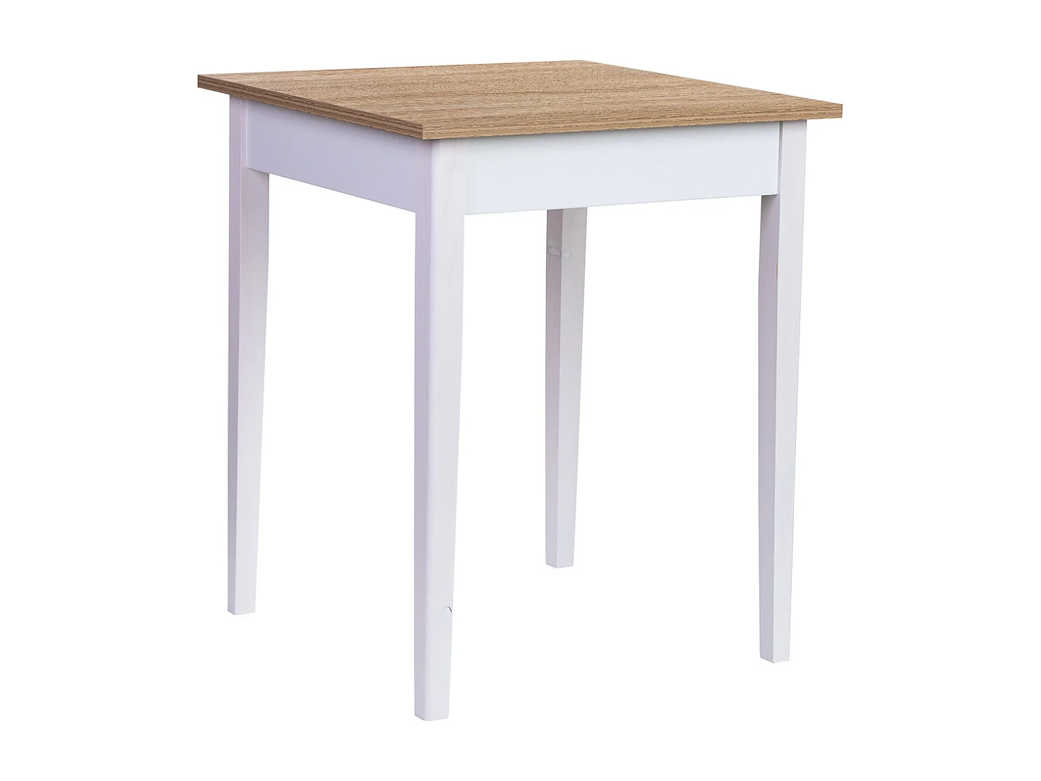 Mesa auxiliar de madera blanca 50x50x60h cm
