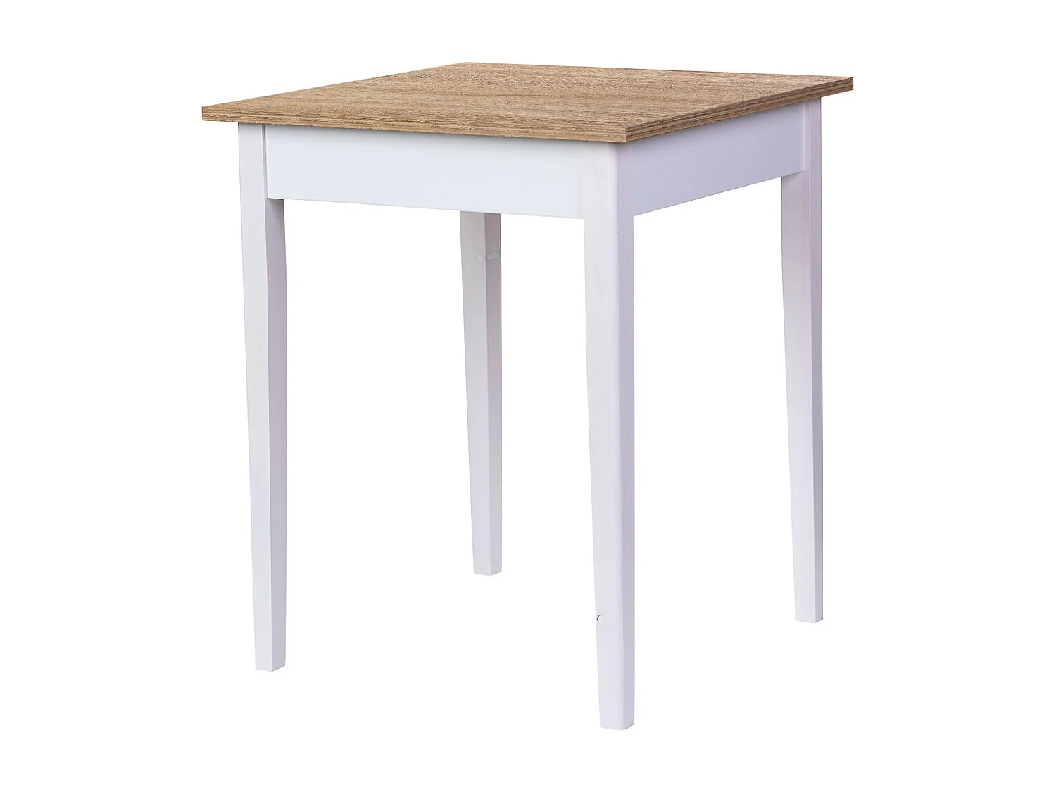 Mesa auxiliar de madera blanca 50x50x60h cm