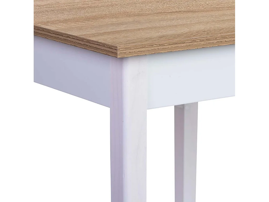 Mesa auxiliar de madera blanca 50x50x60h cm