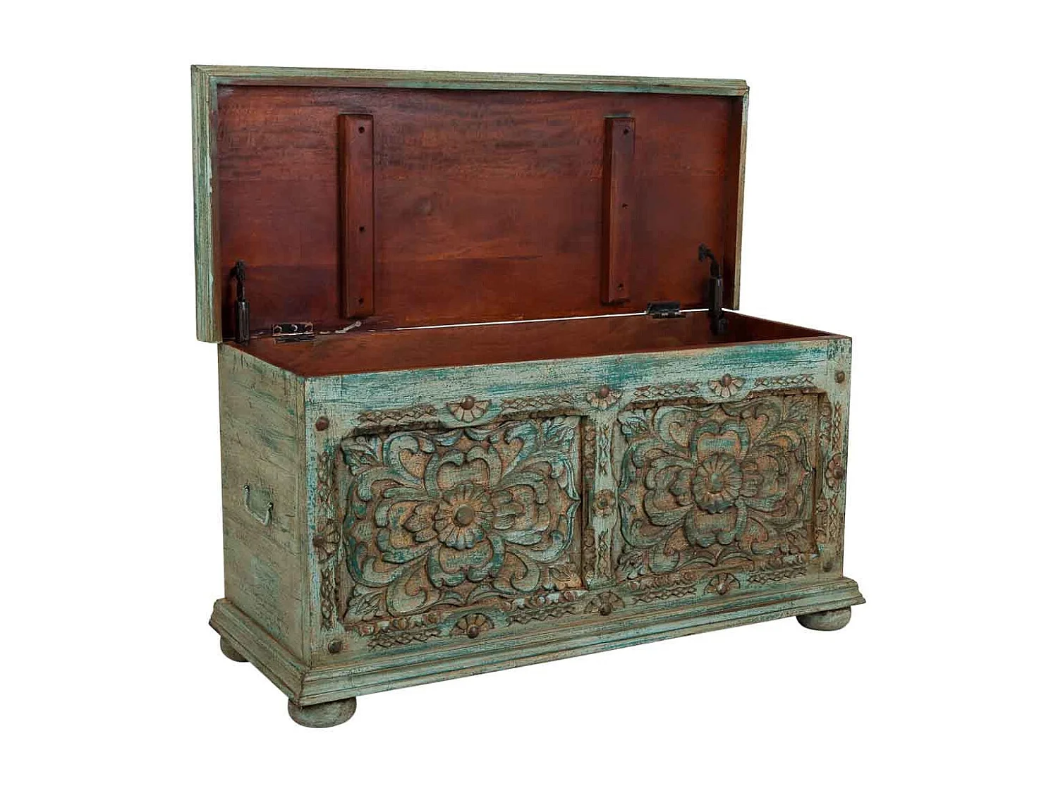 Coffre en bois 101x40x47h cm