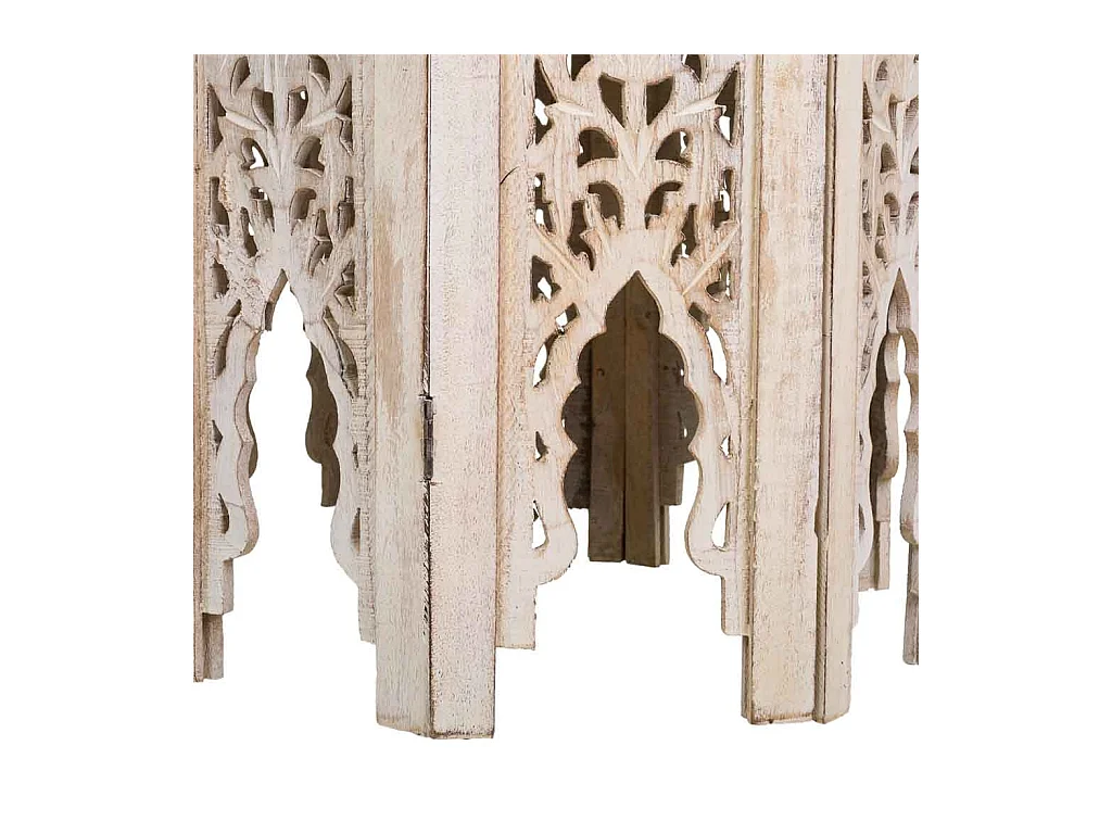 Mesa de centro feita à mão em madeira branca 45x45x45