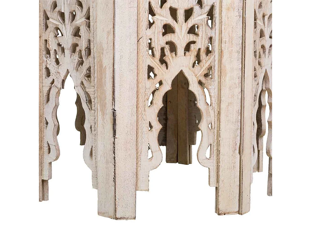 Mesa de centro feita à mão em madeira branca 45x45x45