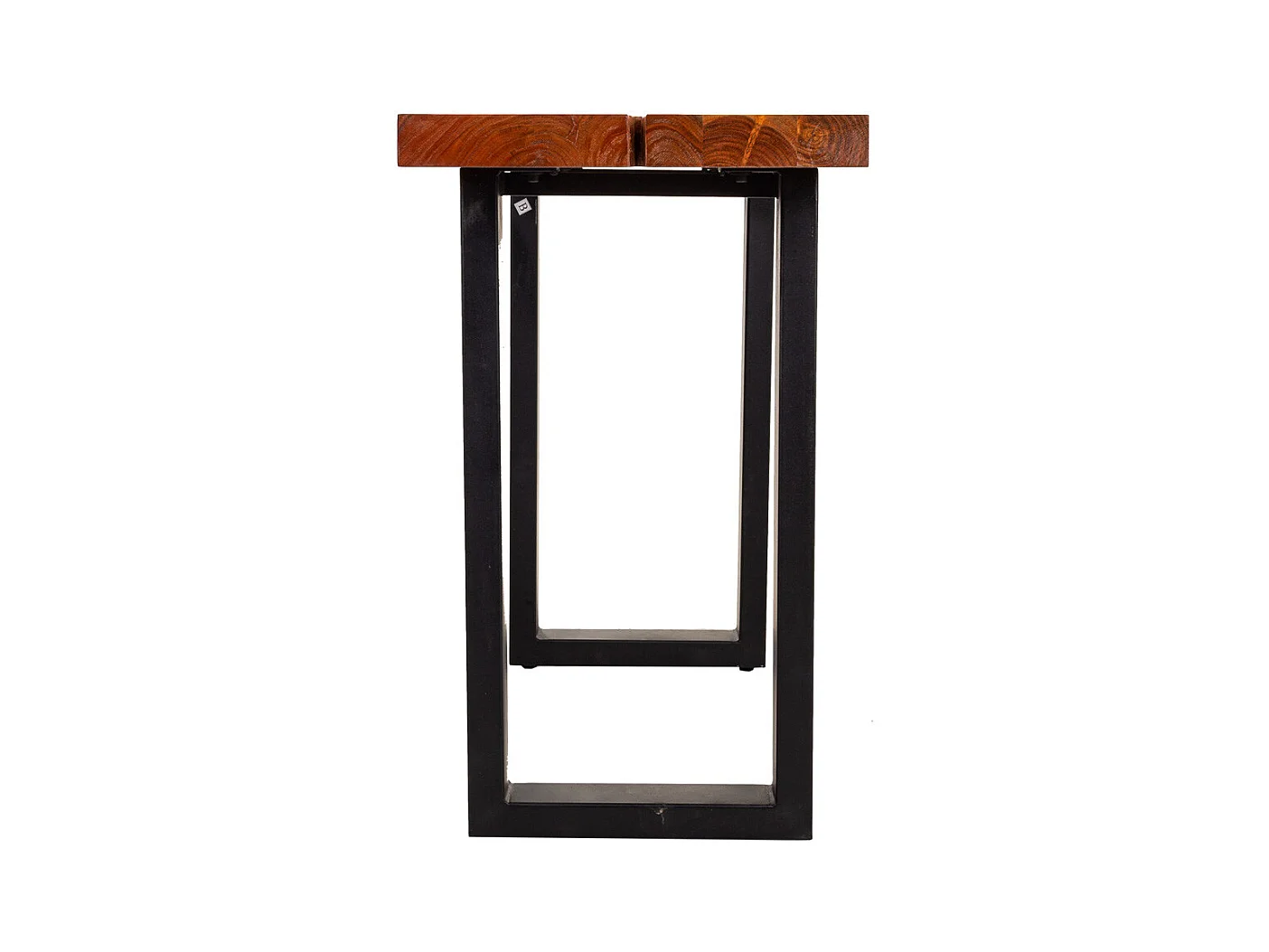 Hall de madeira e metal preto 120x45x75