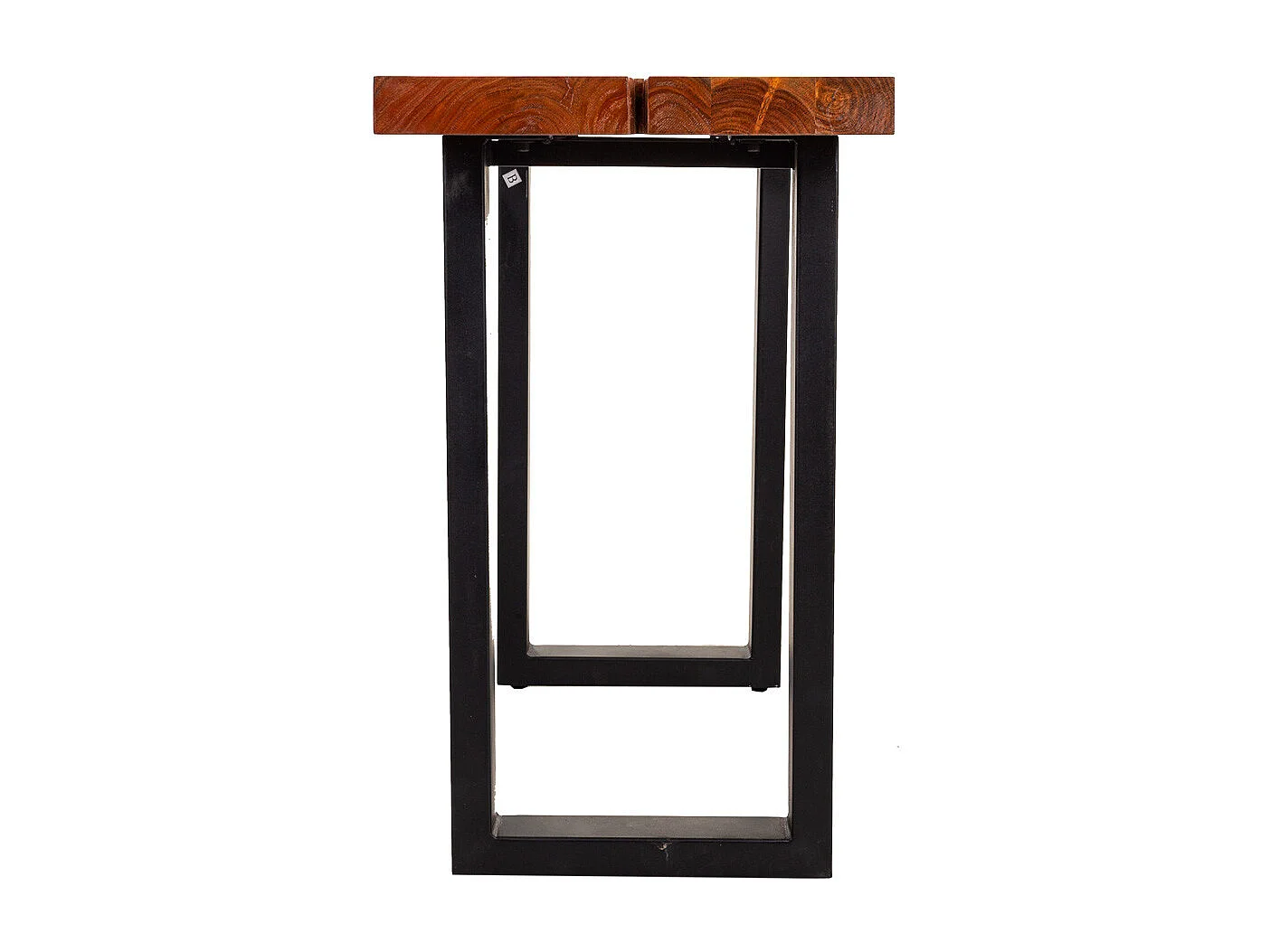 Hall de madeira e metal preto 120x45x75