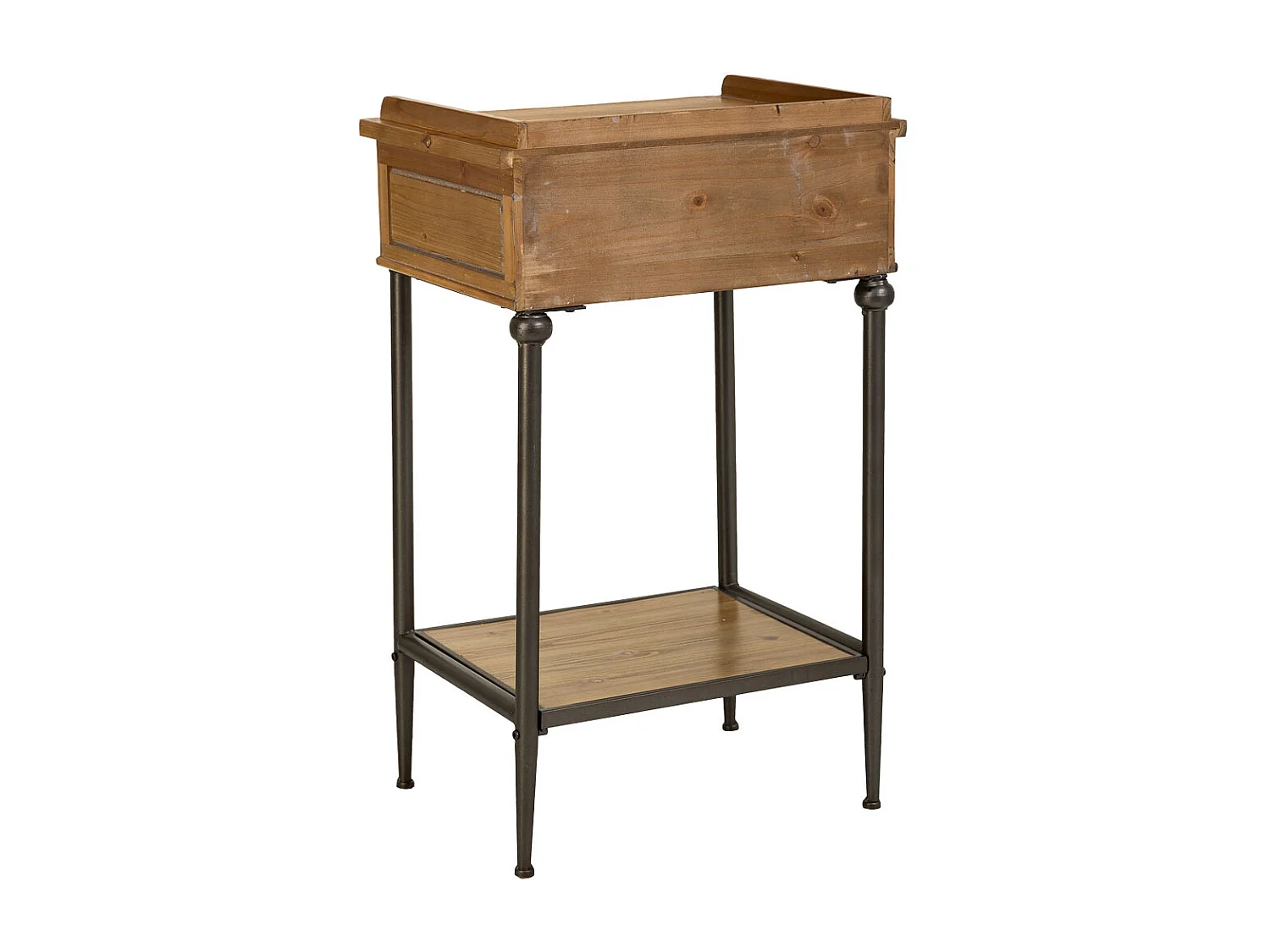 Braune Halle aus Holz und Metall, 50x38x82h cm