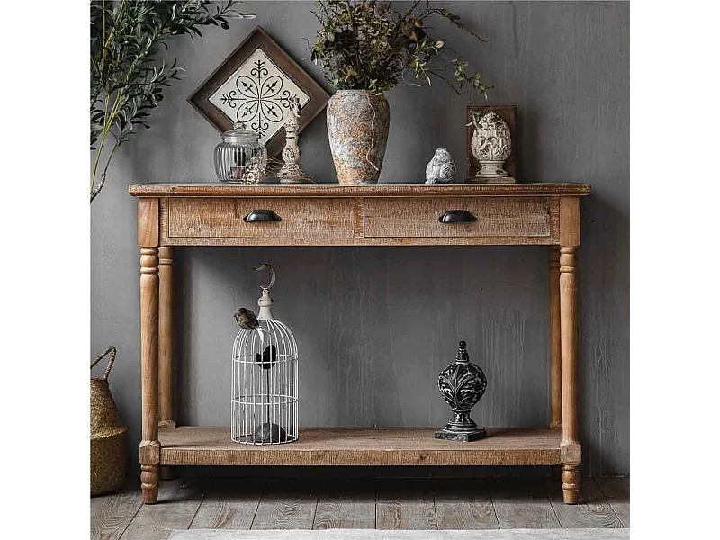 Console en bois marron 120x40x80h