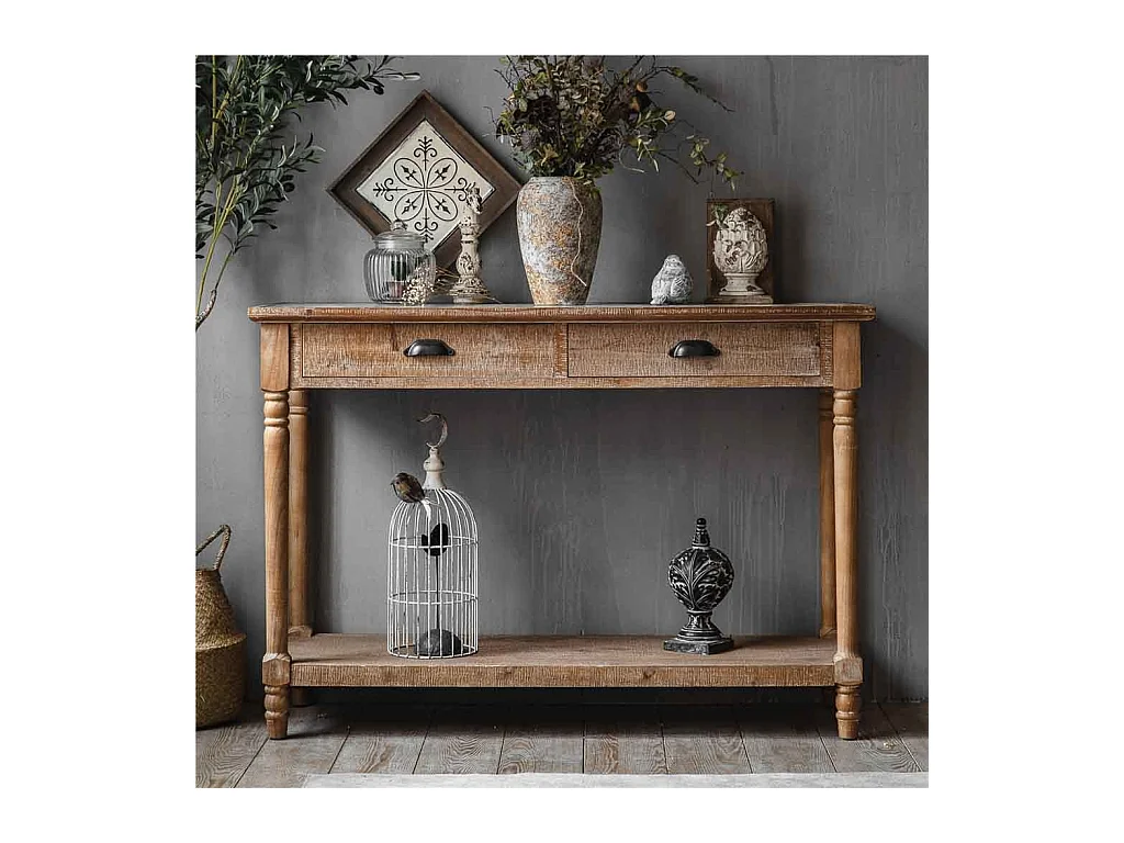 Console en bois marron 120x40x80h