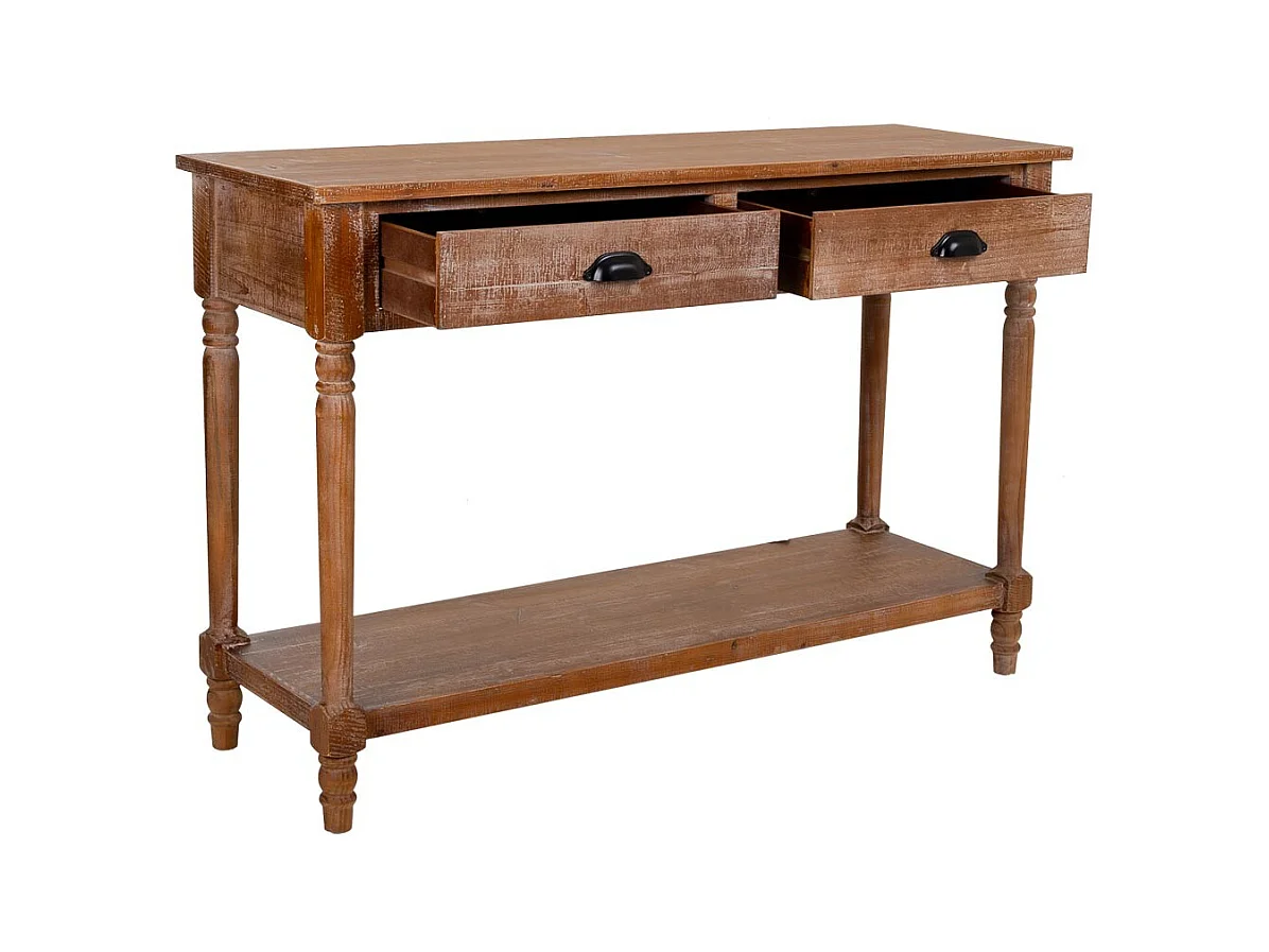 Console en bois marron 120x40x80h