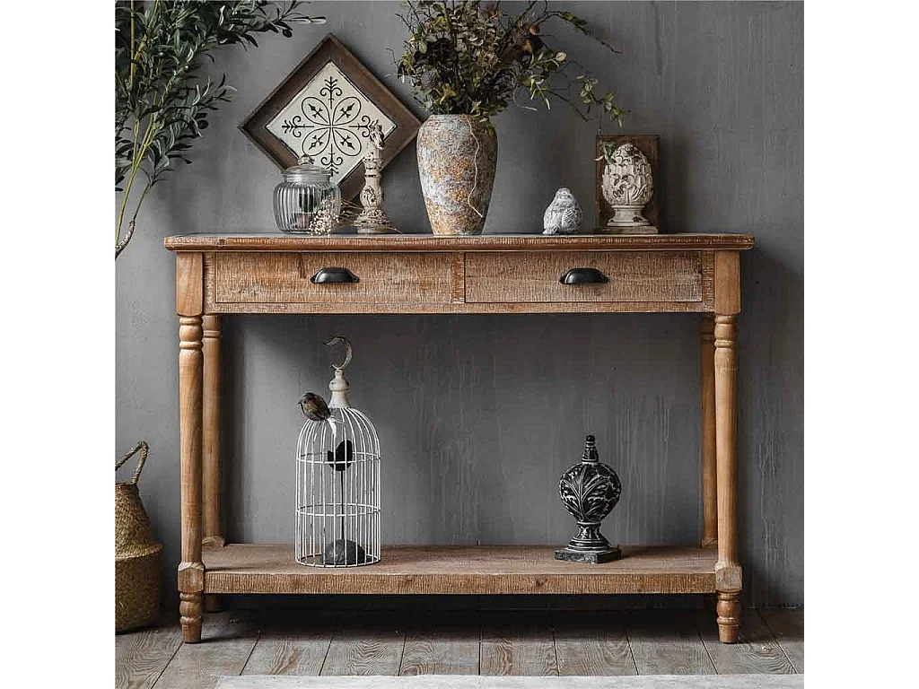 Recibidor de madera marrón 120x40x80