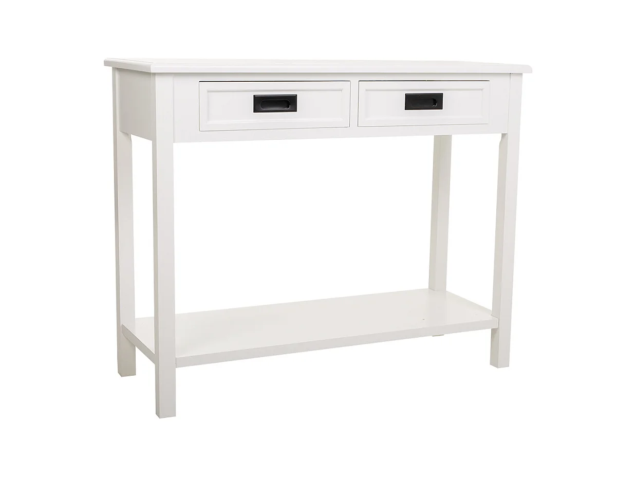 Meuble d'entrée en bois blanc 100x40x80h