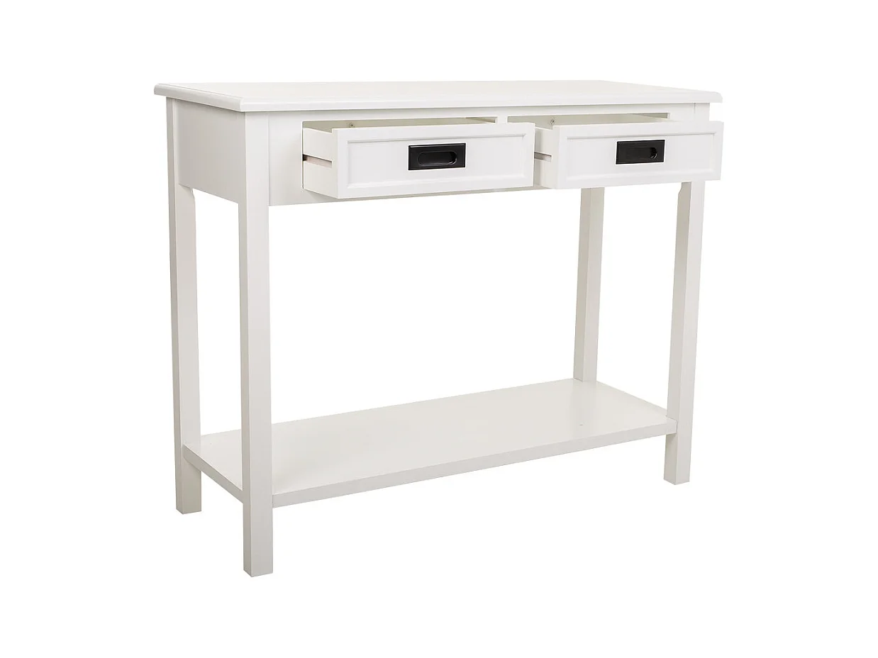 Meuble d'entrée en bois blanc 100x40x80h