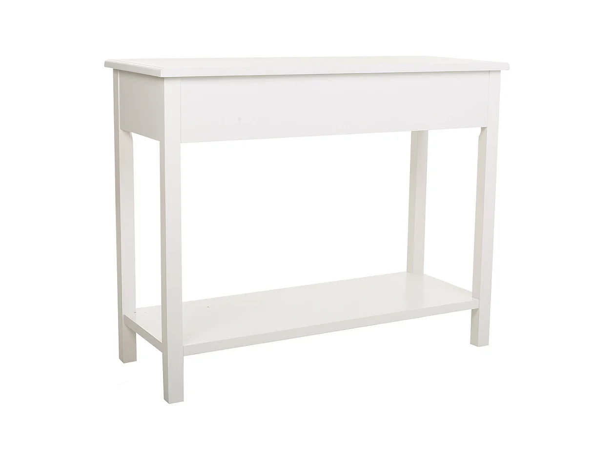 Meuble d'entrée en bois blanc 100x40x80h